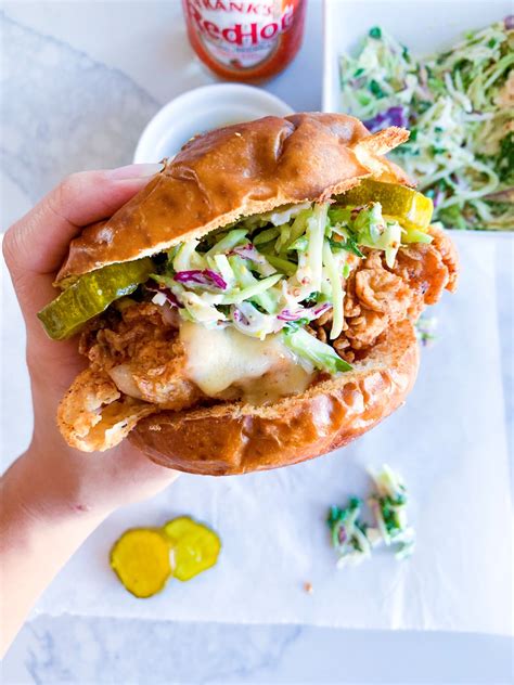 spicy-fried-chicken-sandwich-with-tangy-slaw image