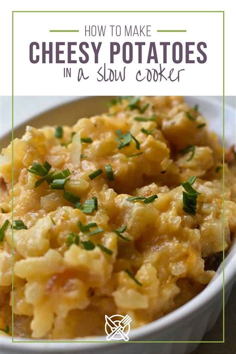2-step-crockpot-cheesy-potatoes-slow-cooker image