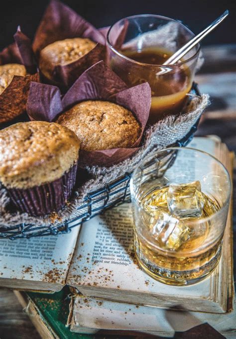 banana-muffins-and-butterscotch-whiskey-sauce image