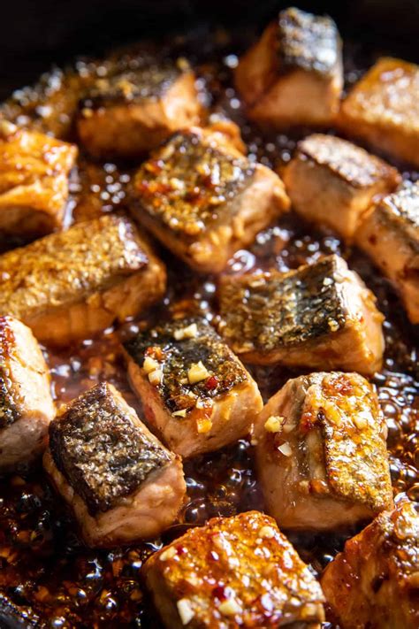 crispy-honey-ginger-salmon-bowl-half-baked-harvest image