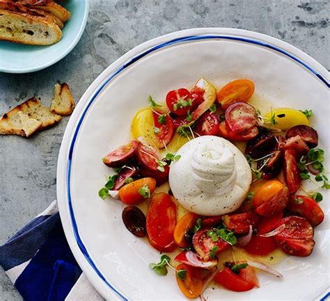 mixed-tomato-salad-with-burrata-recipe-gourmet image