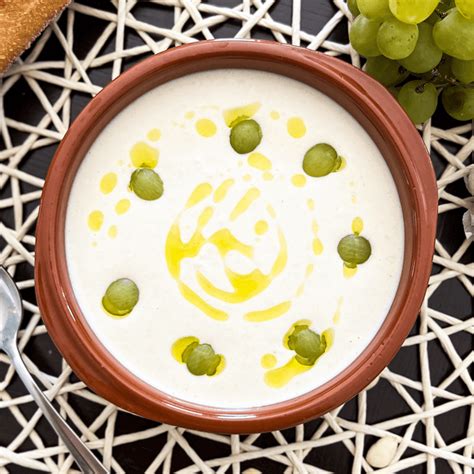 spanish-almond-garlic-soup-creamy-white image