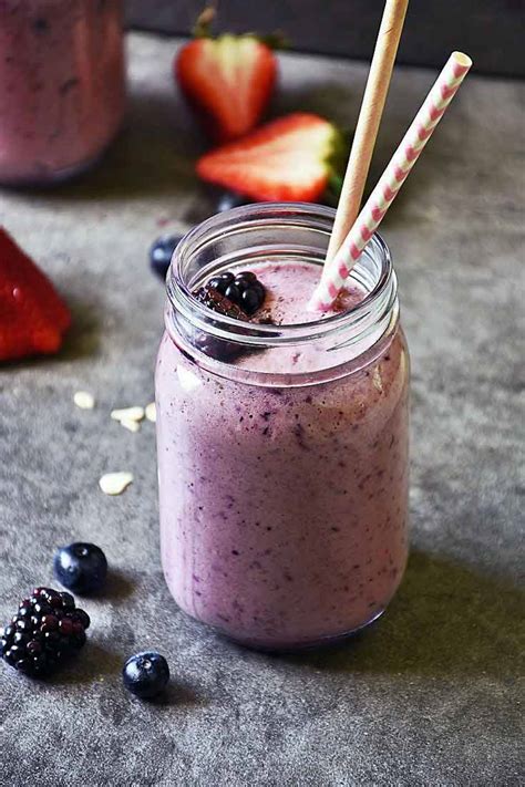 mixed-berry-smoothie-recipe-the-gracious-pantry image