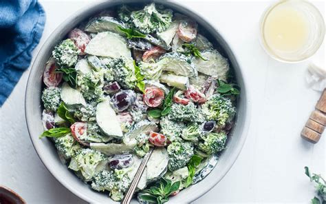 healthy-greek-broccoli-salad-with-creamy-cashew-dressing image