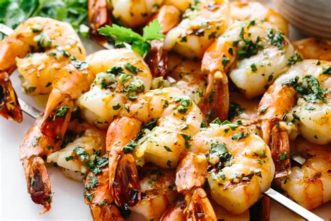 garlic-grilled-shrimp-skewers-downshiftology image