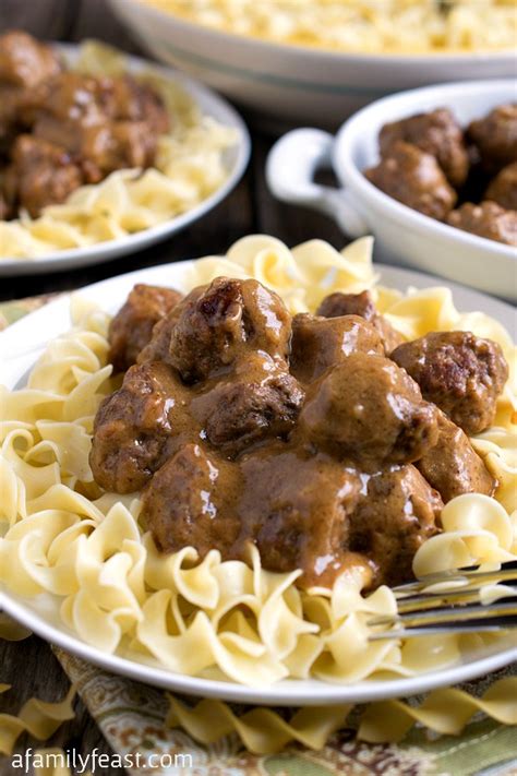 swedish-meatballs-over-noodles-a-family-feast image
