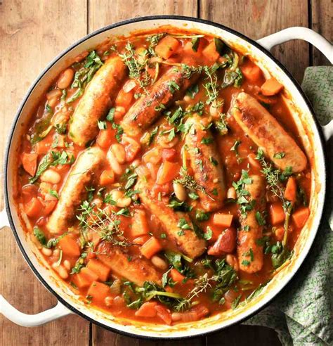 sausage-and-bean-casserole-with-spinach-everyday image