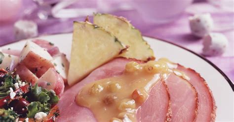 glazed-ham-with-pineapple-raisin-sauce image