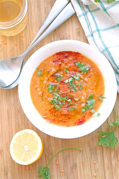 egyptian-red-lentil-soup-one-arab-vegan image