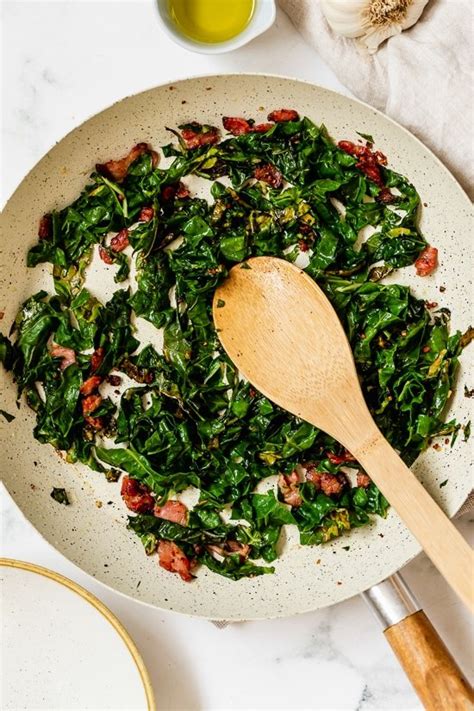 sauteed-collard-greens-with-bacon-skinnytaste image