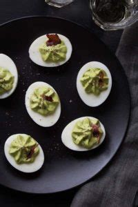 spinach-and-bacon-deviled-eggs image