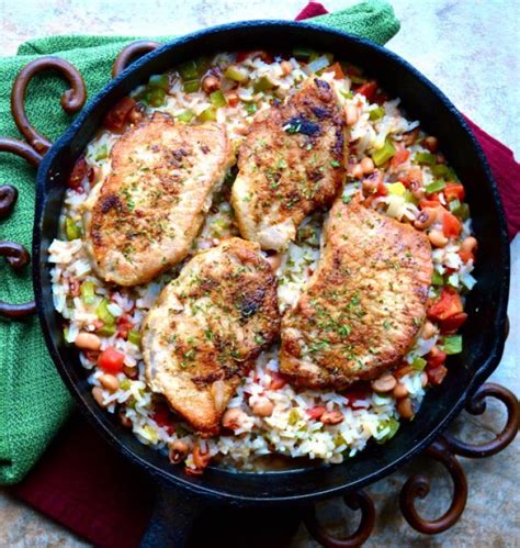 one-pan-pork-chops-and-rice-recipe-so-easy-maebells image