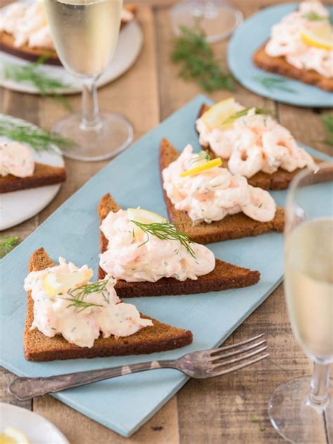 swedish-shrimp-salad-skagenrra-on-electric-blue-food image