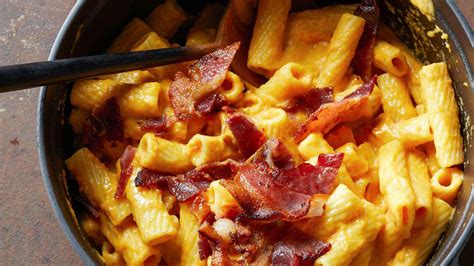 pumpkin-gouda-and-bacon-pasta-bhgcom image