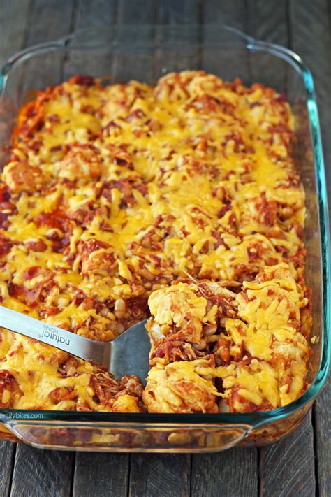 bubble-up-bbq-chicken-and-beans-bake-emily-bites image