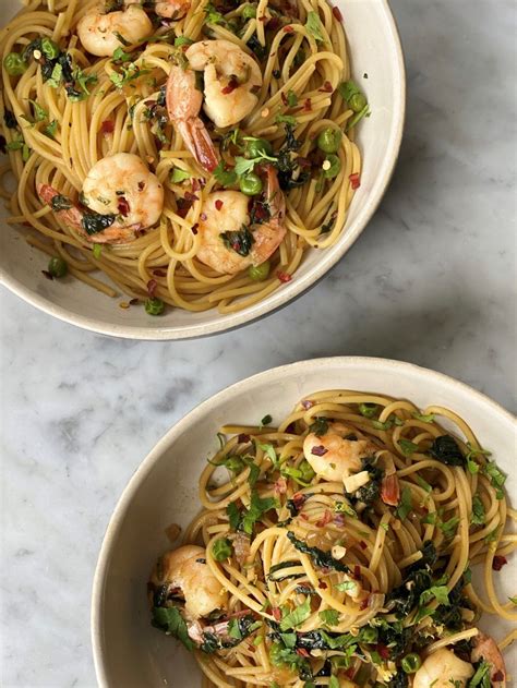 japanese-style-spaghetti-pasta-with-shrimp-busy-bitch image