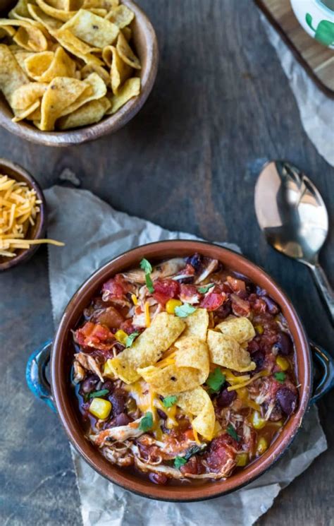 slow-cooker-chicken-frito-chili-i-heart-eating image