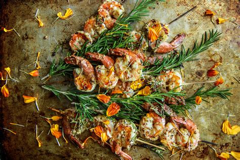 grilled-garlic-rosemary-and-mustard-shrimp-heather image