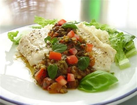 cod-fillets-with-tomato-and-spinach-relish image