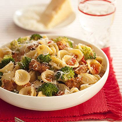 orecchiette-with-broccoli-tomatoes-and-sausage image
