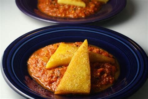 polenta-with-spicy-tomato-sauce-macheesmo image