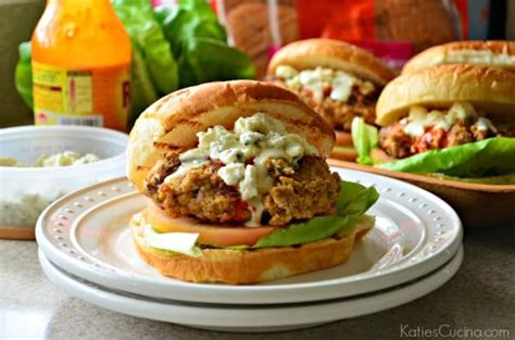 grilled-buffalo-chicken-burgers-katies-cucina image