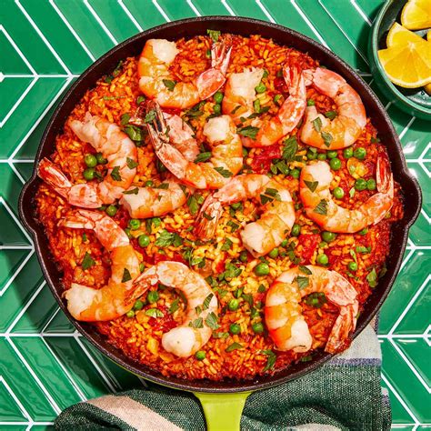 crispy-rice-bake-with-shrimp-and-peas-recipe-real-simple image