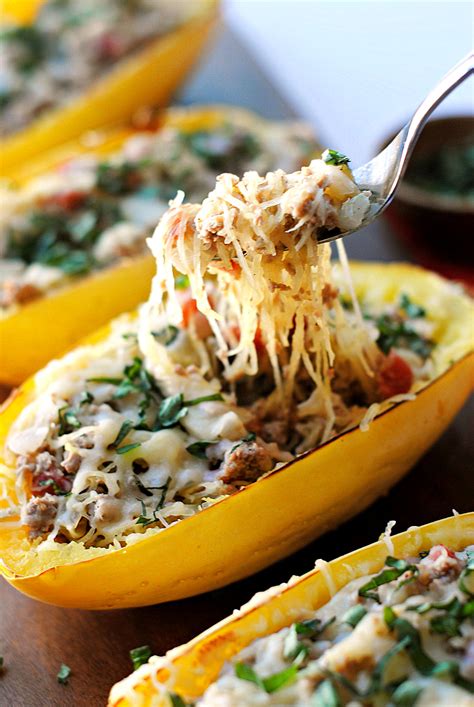 spaghetti-squash-boats-with-spicy-sausage-eat image