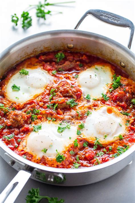 shakshuka-with-italian-sausage-eggs-in-hell image