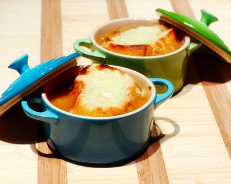 french-onion-soup-with-thyme-and-gruyre-crostini image