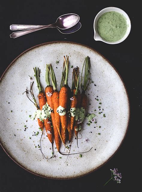 roasted-farmers-market-carrots-with-cilantro-yogurt-sauce image