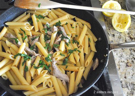 pasta-with-veal-in-lemon-sauce-2-sisters-recipes-by image