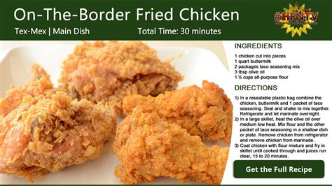 on-the-border-southern-fried-chicken-hispanic-food image