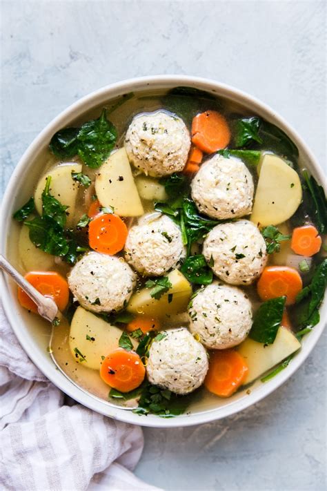 chicken-meatball-and-vegetable-soup-the-modern-proper image