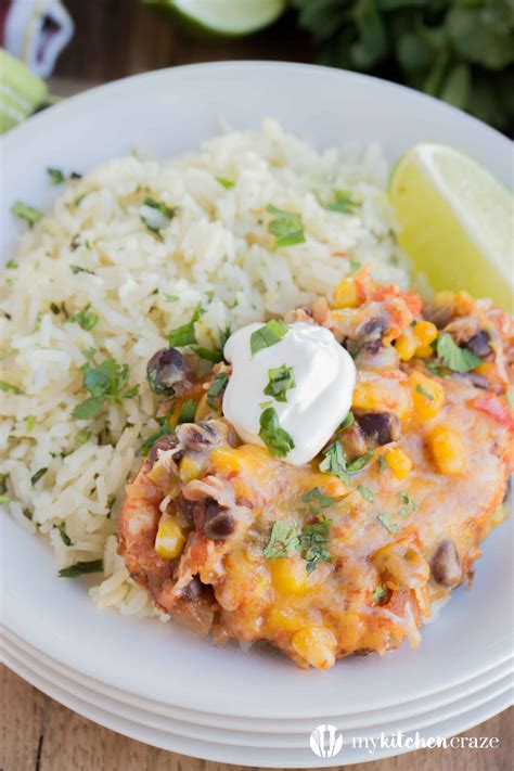 salsa-chicken-with-cilantro-lime-rice-my-kitchen-craze image