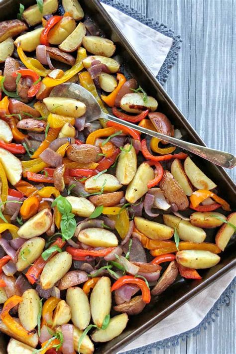 oven-roasted-potatoes-peppers-recipe-5-minutes image
