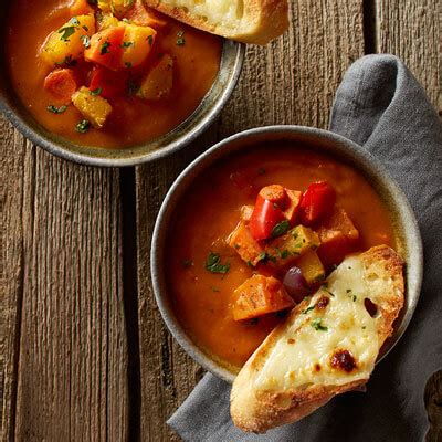 roasted-vegetable-soup-with-cheese-croutons-land-olakes image