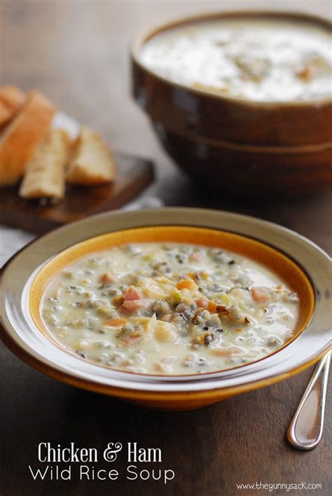 chicken-and-ham-wild-rice-soup-the-gunny-sack image