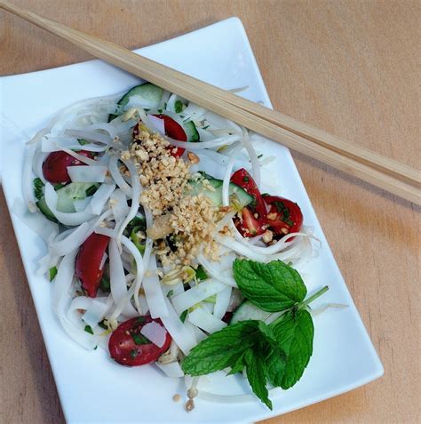 thai-rice-noodle-salad-with-cilantro-mint-and-peanuts image