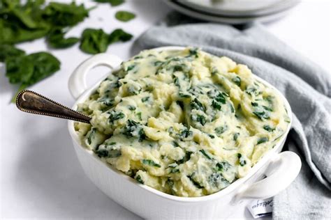 spinach-mashed-potatoes-frugal-farm-wife image