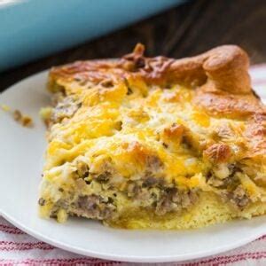 sausage-and-crescent-roll-casserole-spicy-southern image