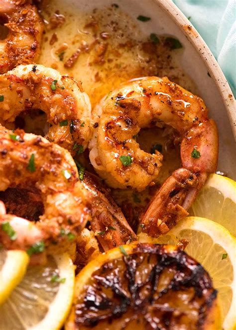 crispy-grilled-shrimp-prawns-with-lemon-garlic-butter image