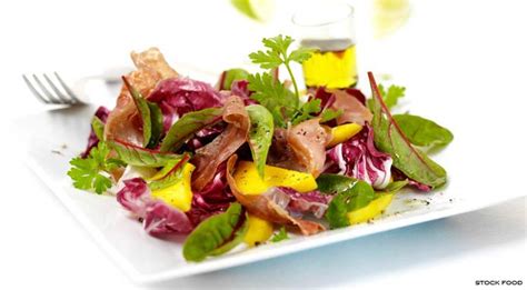 mixed-salad-with-mango-and-prosciutto-fine-dining image