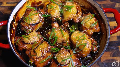 garlic-ginger-and-soy-braised-chicken-thighs image