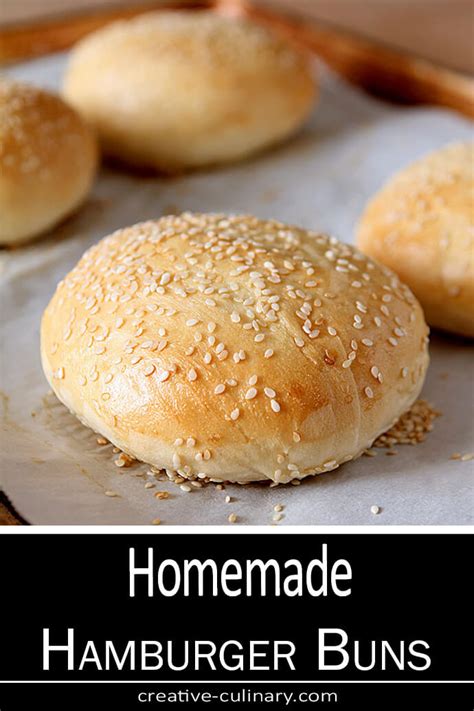 homemade-hamburger-buns-with-sesame-seeds image