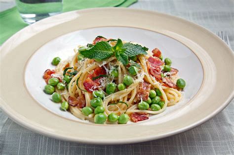 spaghetti-alla-carbonara-with-peas-closet-cooking image