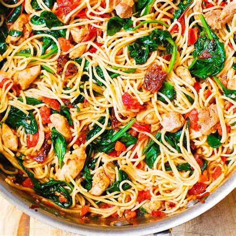 tomato-spinach-chicken-spaghetti-julias-album image