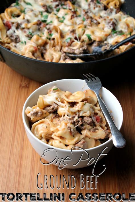 one-pot-tortellini-and-ground-beef-casserole-foody image