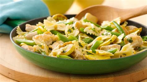 chicken-and-vegetable-pasta-skillet image