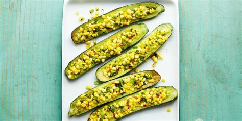 corn-and-herb-stuffed-zucchini-womans-day image